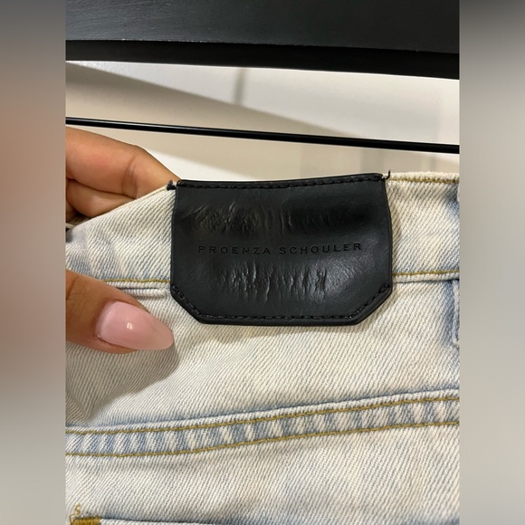 Proenza Schouler Mid-Rise Slim Leg Light Wash Jeans Size 25 - Picture 3 of 5